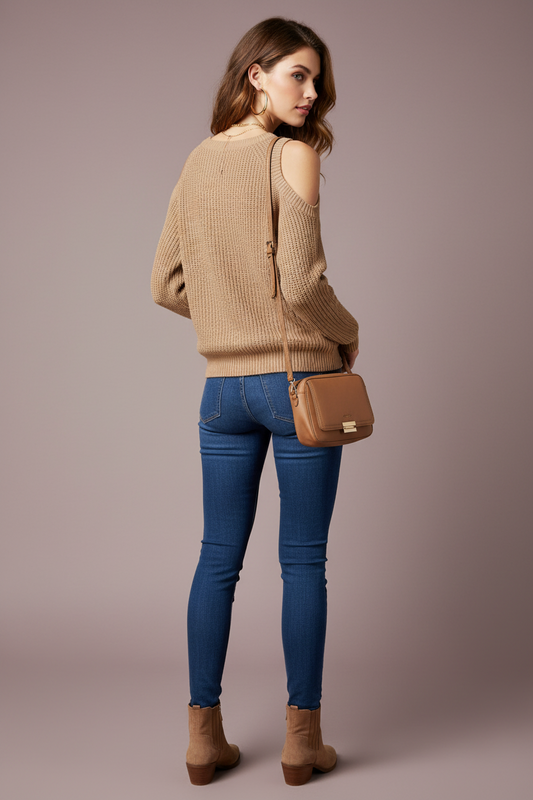 Timeless Tan Knit Sweater – Your Go-To Lightweight Wardrobe Staple