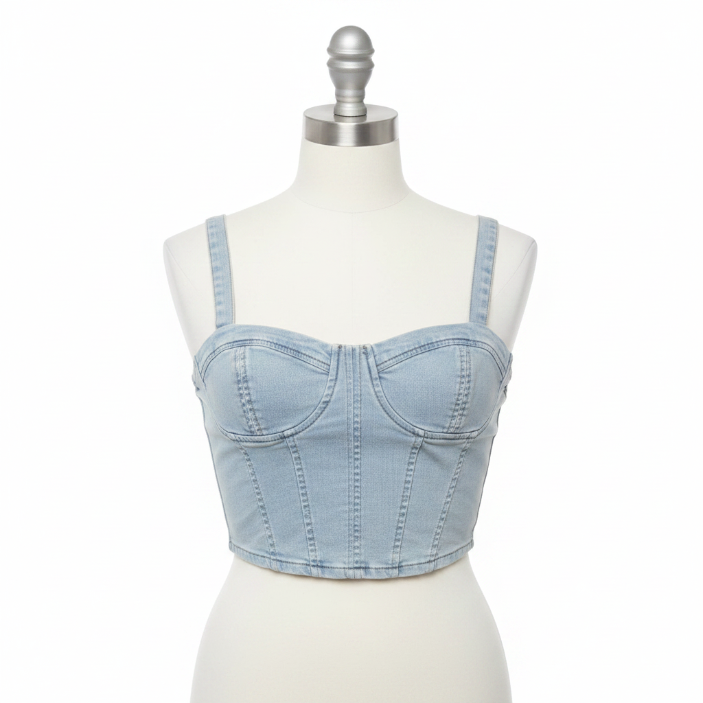 Gorpcore Outfit Bundle — Cargo Skirt + Denim Crop Top Set - Strut & Style