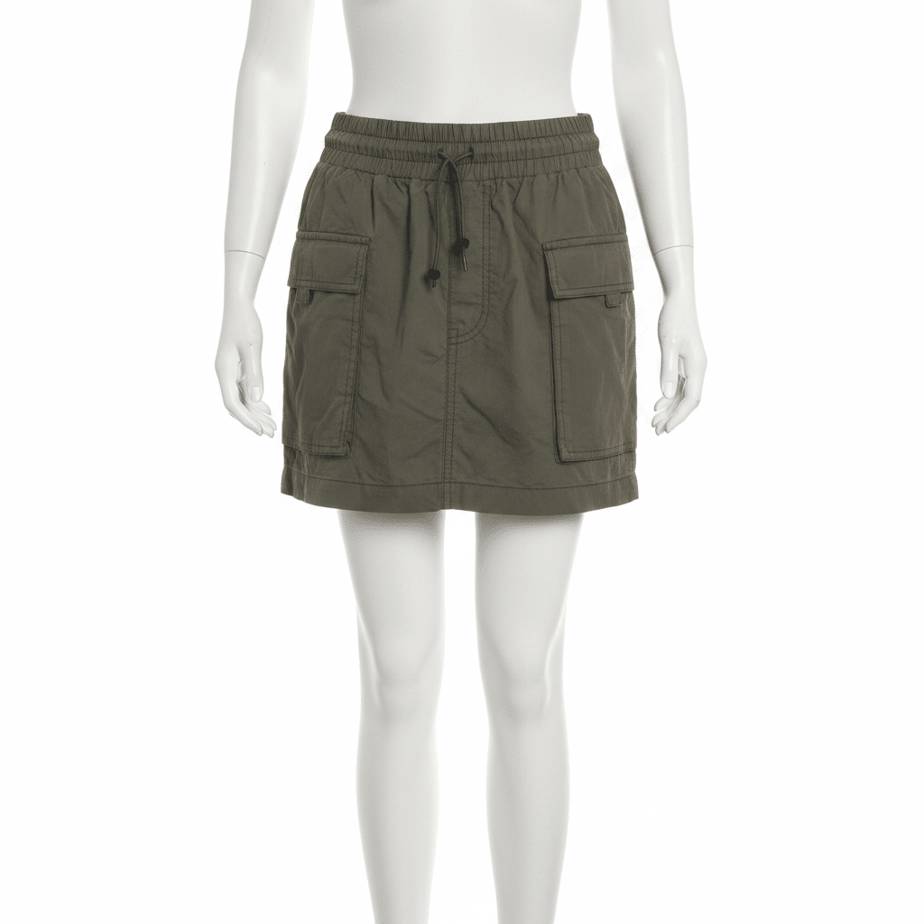 Gorpcore Outfit Bundle — Cargo Skirt + Denim Crop Top Set - Strut & Style