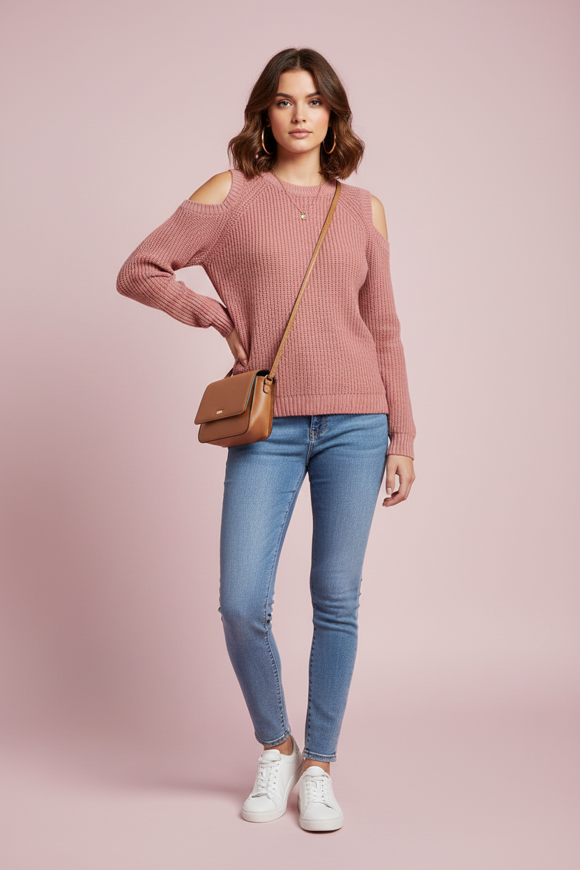 Pink Lightweight Knit Sweater