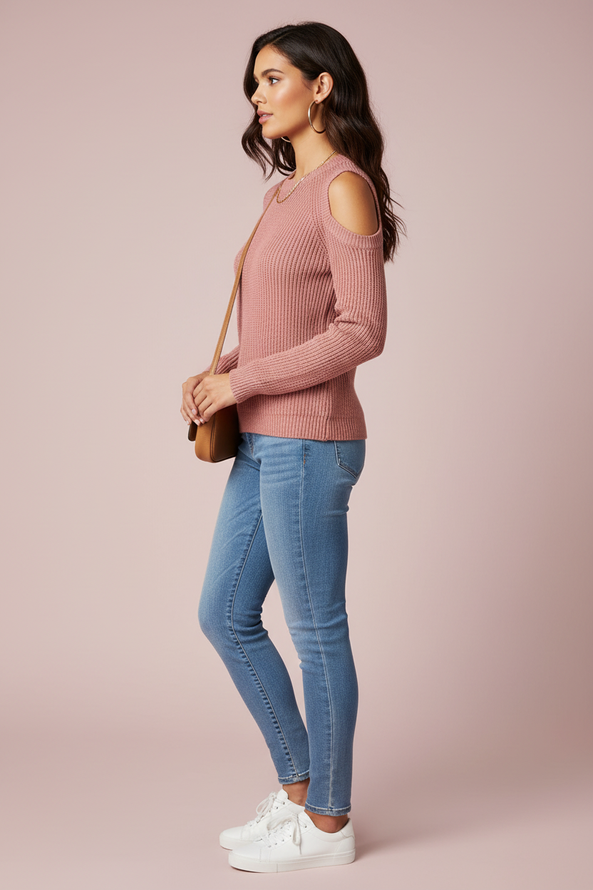 Pink Lightweight Knit Sweater