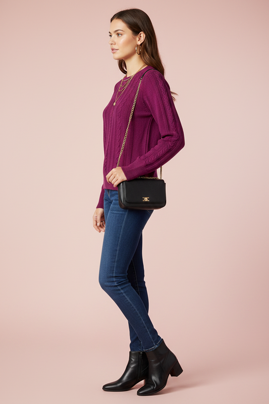 Purple Lightweight Knit Sweater